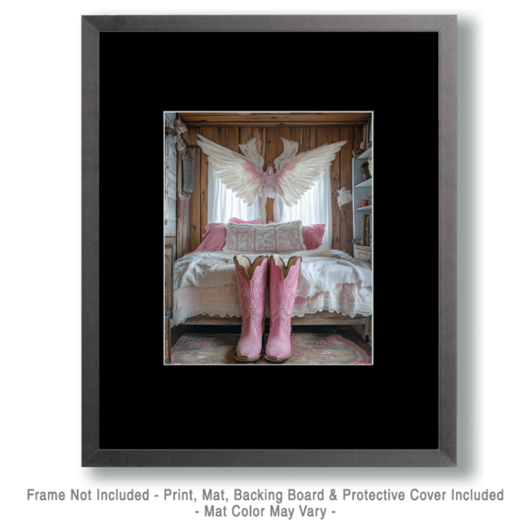 Pink Fairy Cowgirl Bedroom Art