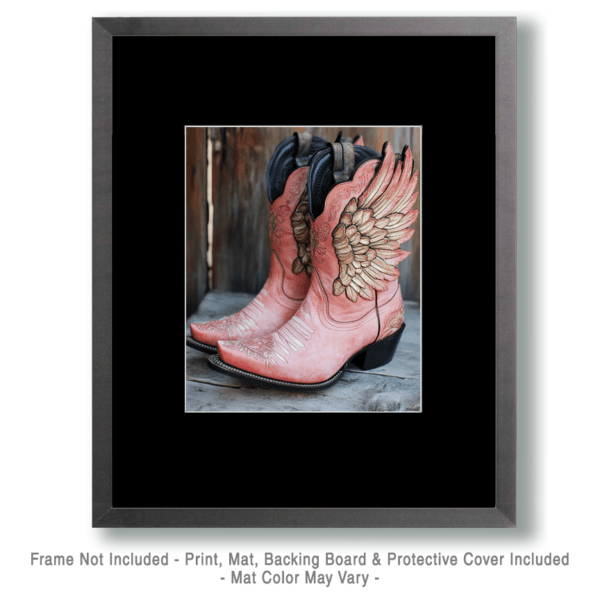 Pink Fairy Cowgirl boots Art