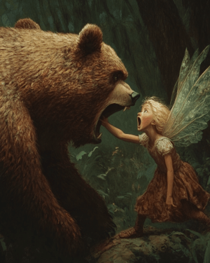 Fairy Giving it to a Bear