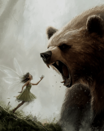 Fairy Takes On Bear