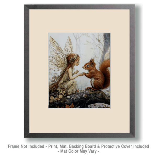 Fairy Confides in Red Squirrel Art