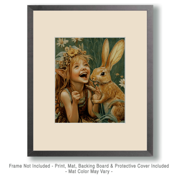 Fairy Laughs with Rabbit Art