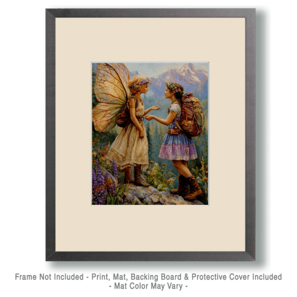 Fairy Giving Hiker Directions Art