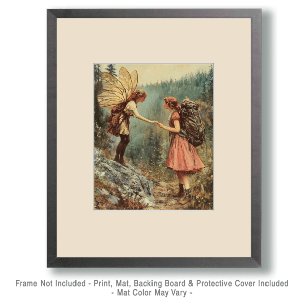 Fairy Giving Advice to a Hiker Art