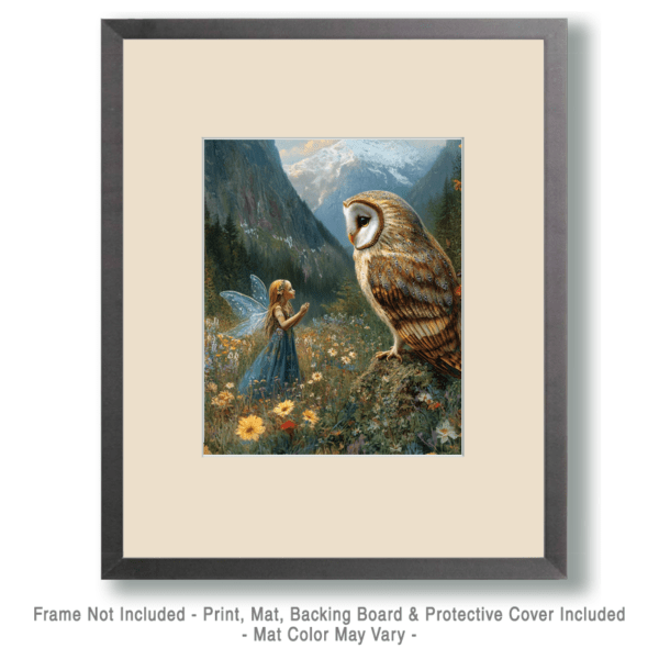 Fairy Confiding in a Owl Art