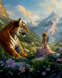 Fairy Confiding in a Tiger