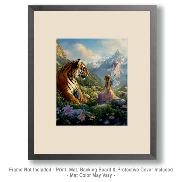 Fairy Confiding in a Tiger Art