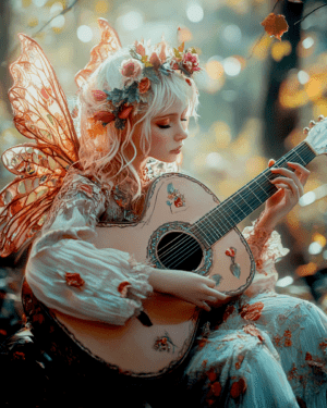 Fairy Playing Acoustic Guitar