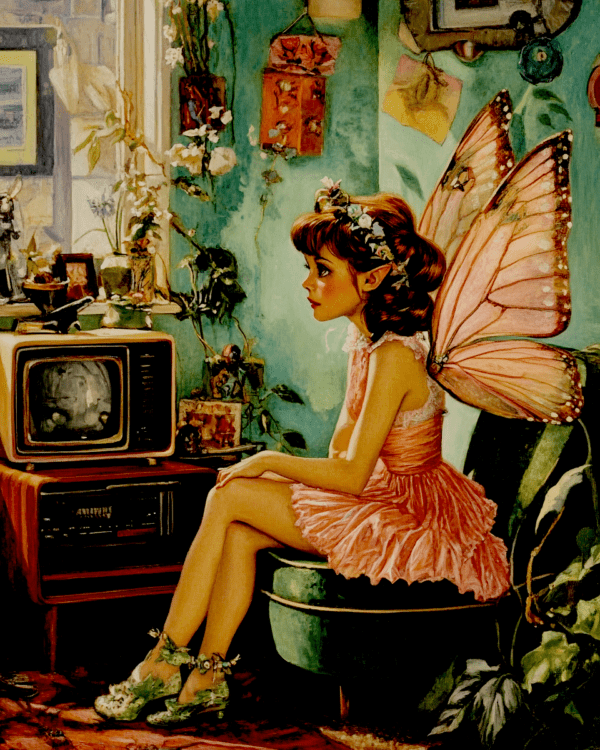 Fairy Sitting at Home