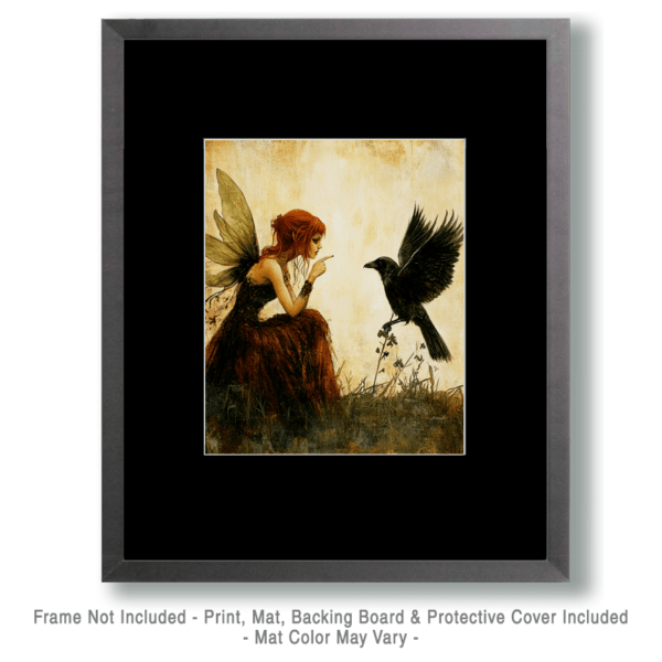 Fairy Scolding Raven Art