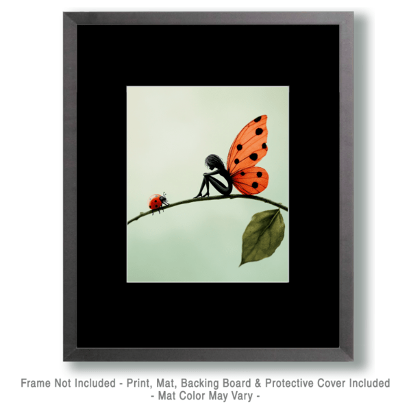 Fairy and Ladybug Art