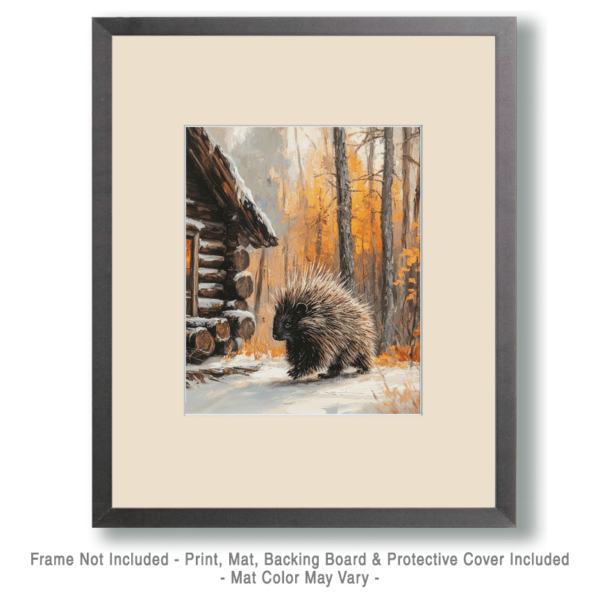 Startled Porcupine Art