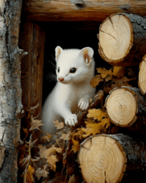 Ermine in the Woodpile