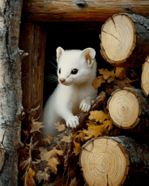 Ermine in the Woodpile