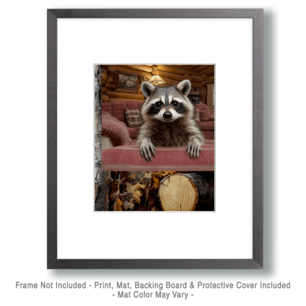 Raccoon in the Lodge Art