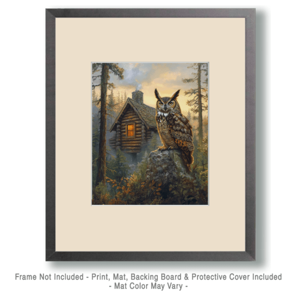 Great Horned Owl in the Backyard Art