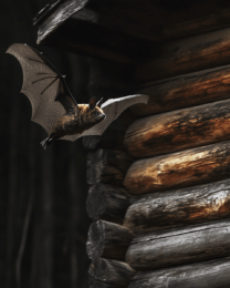 Bat Heading Out for the Night