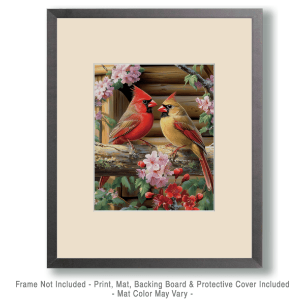 Pair of Cardinals in Spring Art