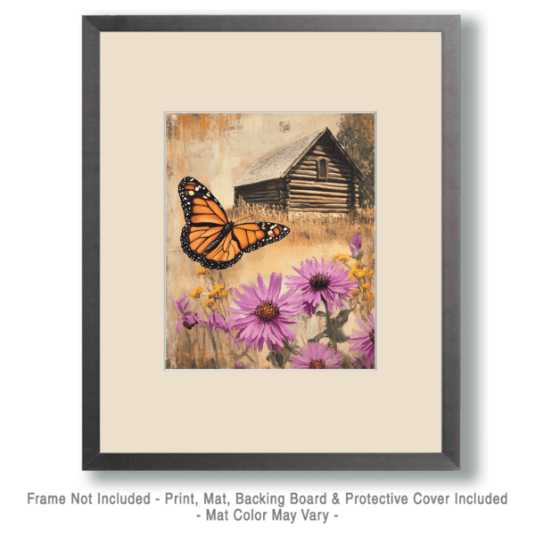 Monarch Butterfly in Cabin Yard Art