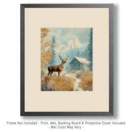 Buck Deer in Backyard Art