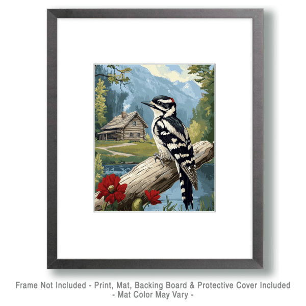 Downy Woodpecker by Homestead Art