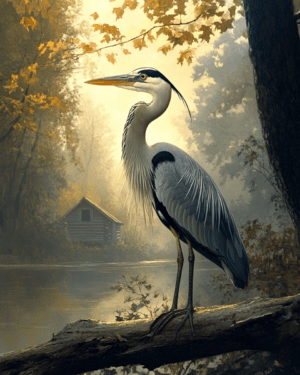 Great Blue Heron by Homestead