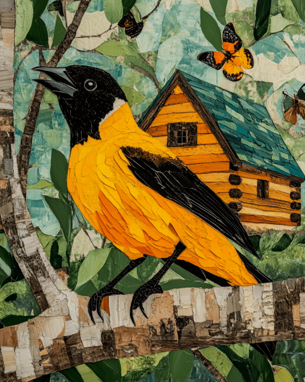 Folk Art Baltimore Oriole