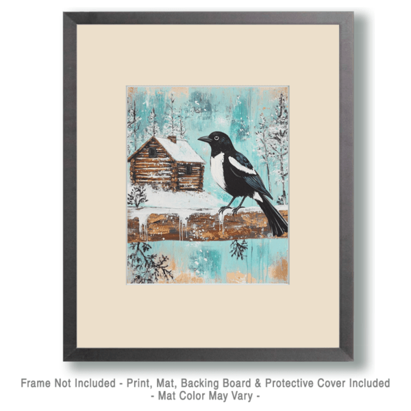 Folk Art Magpie by Homestead Art