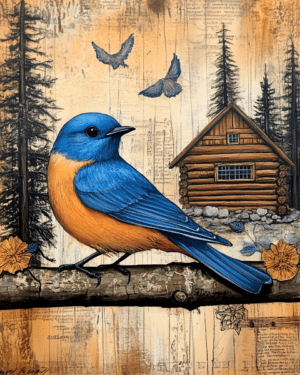 Folk Art Bluebird by Homestead