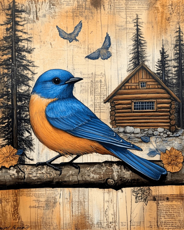 Folk Art Bluebird by Homestead