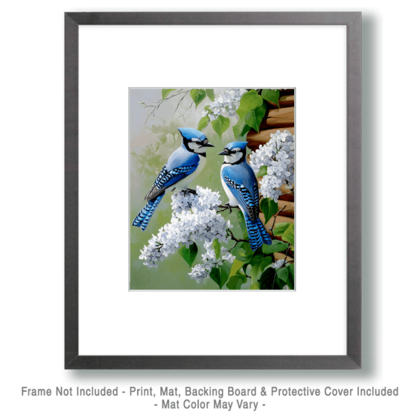 Blue Jays on Lilac by Homestead Art