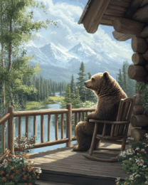 Bear on the Porch