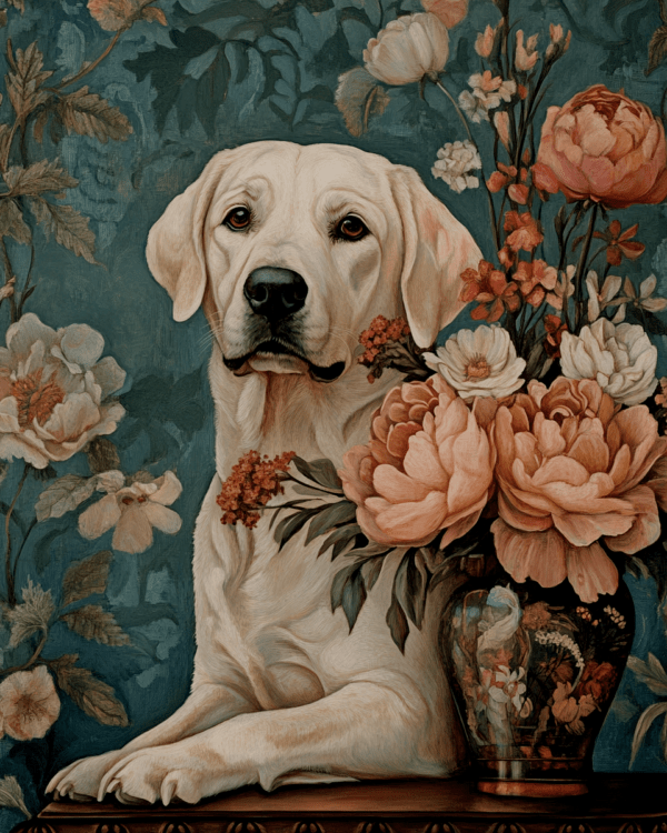 Floral Labrador Retriever