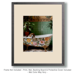 Sad German Shorthaired Pointer in Bathtub Art