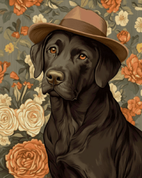 Labrador Retriever in Hat