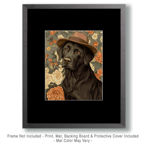 Labrador Retriever in Hat Art