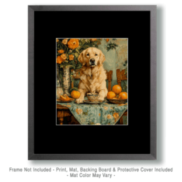 Golden Retriever at Tea Art