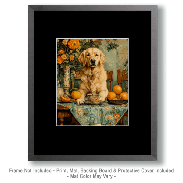 Golden Retriever at Tea Art