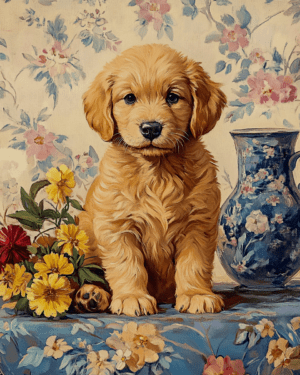 Golden Retriever Puppy Portrait