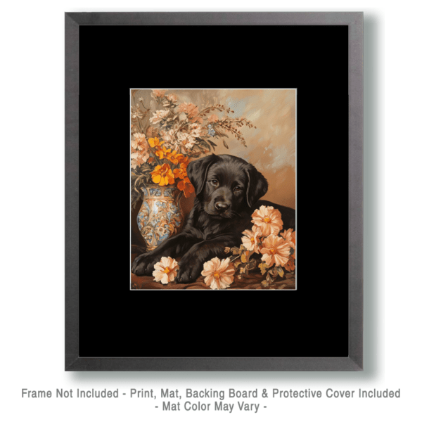 Black Labrador Retriever Puppy Art