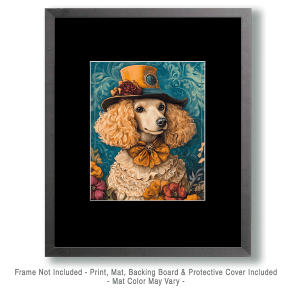 Poodle in Hat Art