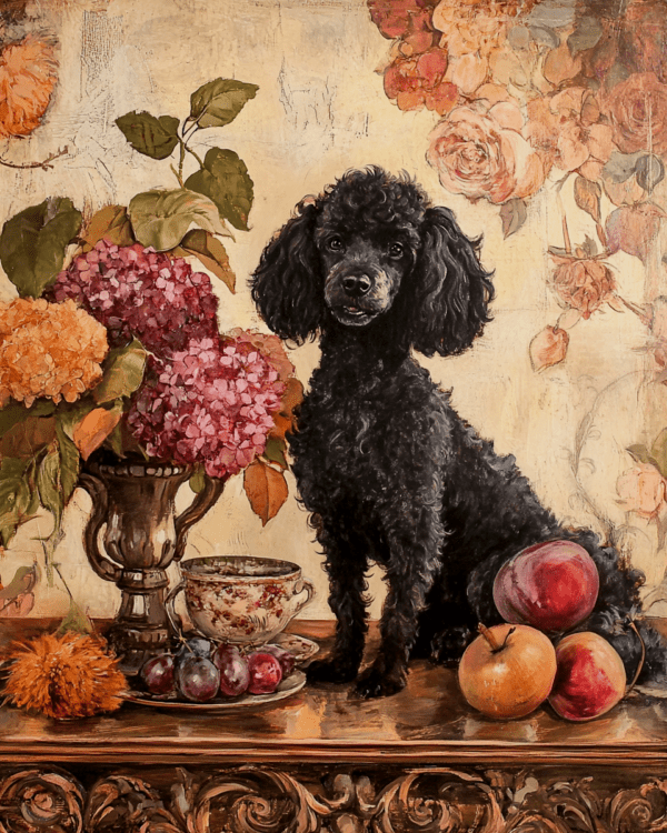 Black Poodle Portrait