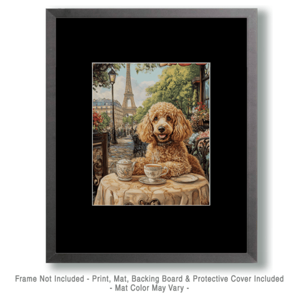 Poodle at Paris Cafe Art