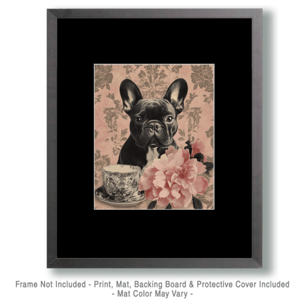 Pink Brindle French Bulldog Art