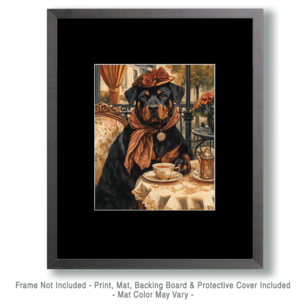 Lady Rottweiler at Paris Cafe Art