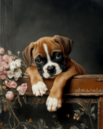 Sad Boxer Puppy