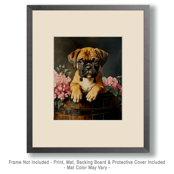 Melancholy Boxer Pup Art