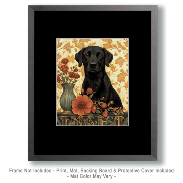 Black Labrador Retriever Portrait Art