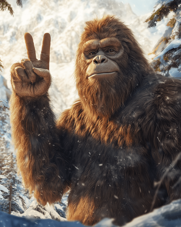 Bigfoot Peace Sign