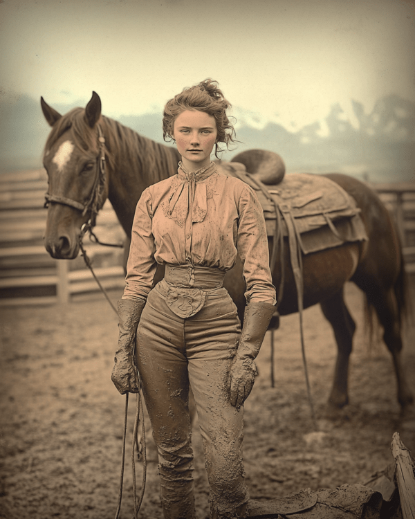 Cowgirl Waiting on Haus